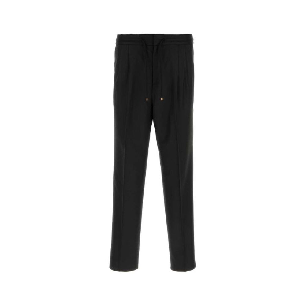 Brunello Cucinelli Men Black Wool Pant